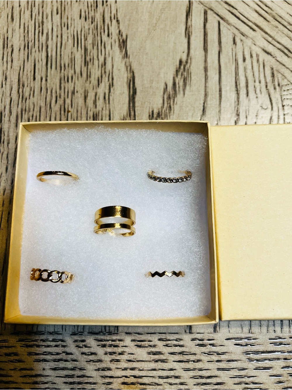 Gold Tone 5-Piece Women's Ring Set